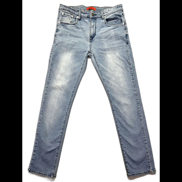 MBX Jeans Mens Blue‎ Dark Washed Slim Fit Straight Leg Casual Jeans Tag 32x32 - Picture 1 of 16